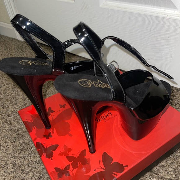 Black Pleaser Heels (LIKE NEW) - Picture 4 of 5